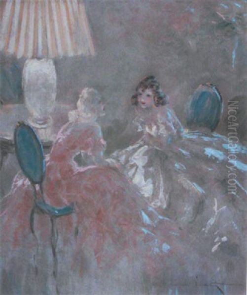 La Conversation Au Salon by Louis Icart