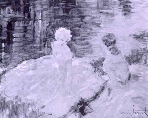 Au Bord De L'eau Oil Painting by Louis Icart