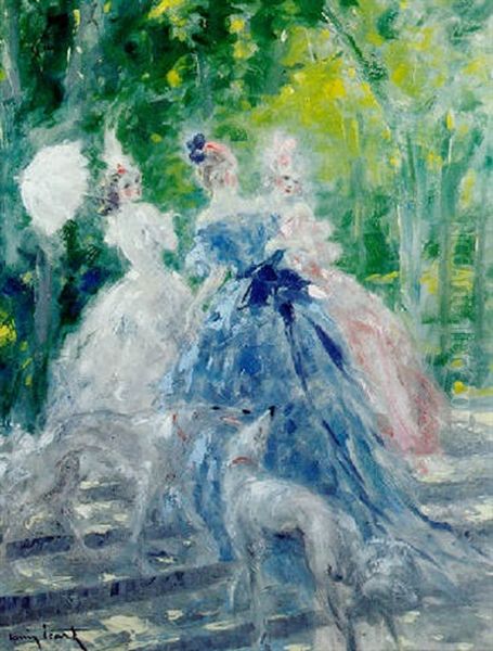 Rendez-vous Dans Le Parc Oil Painting by Louis Icart