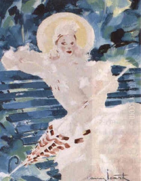 Sur Le Banc Oil Painting by Louis Icart