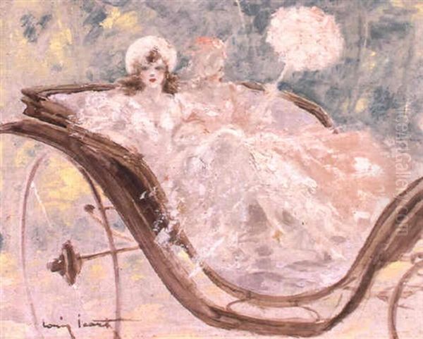 Promenade Au Bois Oil Painting by Louis Icart