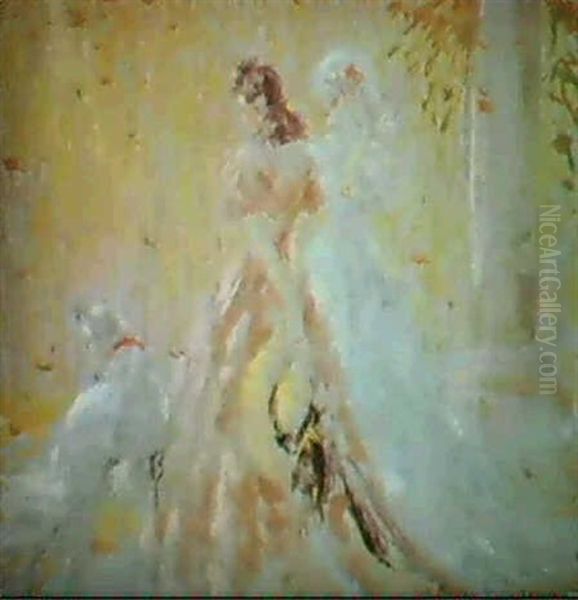 Les Feuilles Mortes Oil Painting by Louis Icart