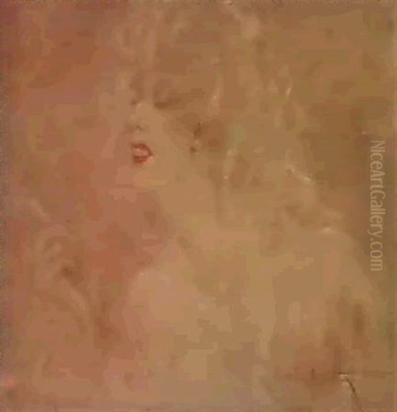 'la Fumee' Oil Painting by Louis Icart