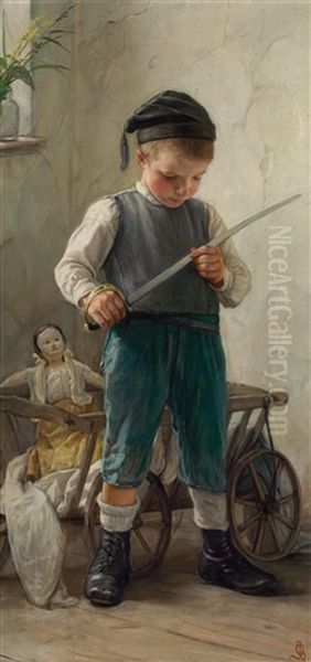 Der Kleine Soldat Oil Painting by Gustav Igler