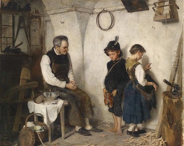 Der Zerbrochene Krug Oil Painting by Gustav Igler