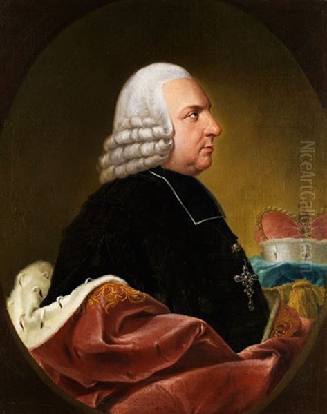 Portrait Des Wurzburger Furstbischofs Lothar Franz Von Schornborn Oil Painting by Johann Jakob Ihle