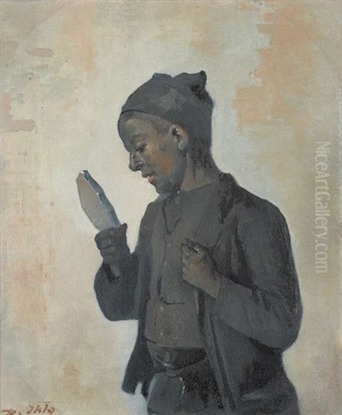 Ramoneur Et Son Miroir Oil Painting by Jean Daniel Ihly