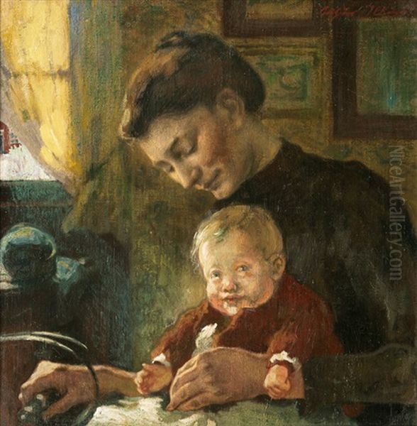 Mother And Child by Arthur Illies