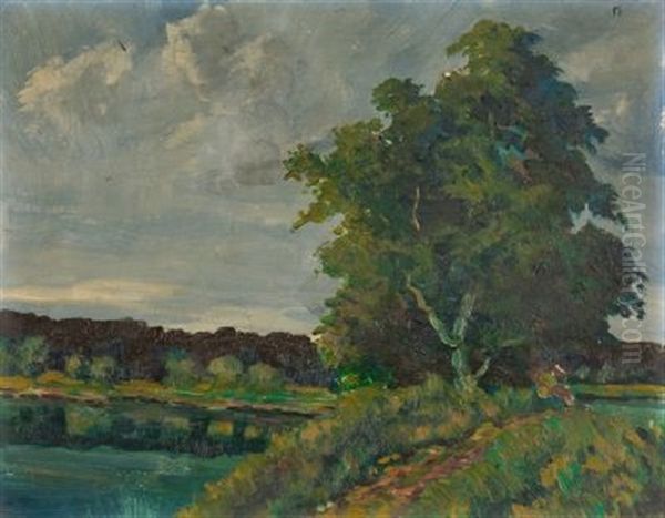 Marschlandschaft (hammerbrook) Oil Painting by Arthur Illies