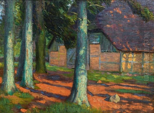 Cottage At The Edge Of The Woods Oil Painting by Arthur Illies