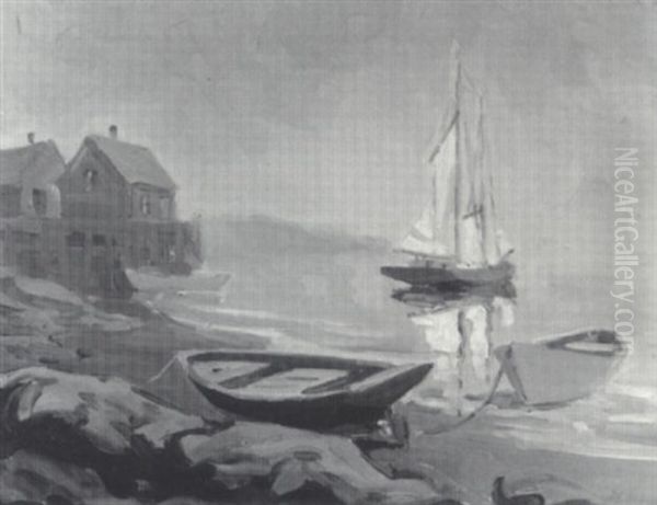 A Sea Turn Oil Painting by Frederick J(ulian) Ilsey