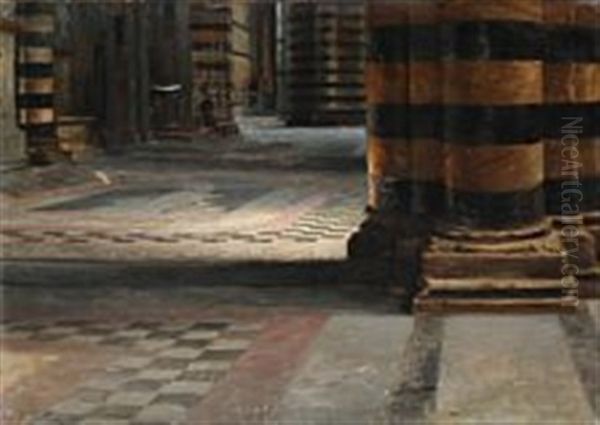 A View From Siena Cathedral Oil Painting by Peter Vilhelm Ilsted