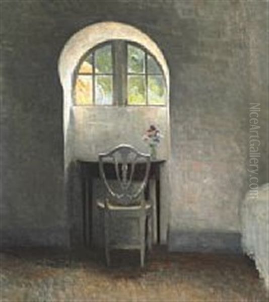 Interior From Liselund Oil Painting by Peter Vilhelm Ilsted