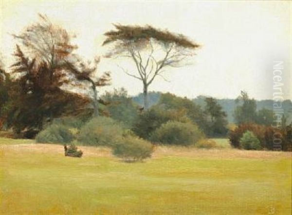 Landscape With Trees Oil Painting by Peter Vilhelm Ilsted