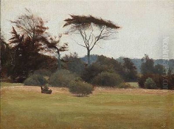 Landscape With Trees Oil Painting by Peter Vilhelm Ilsted