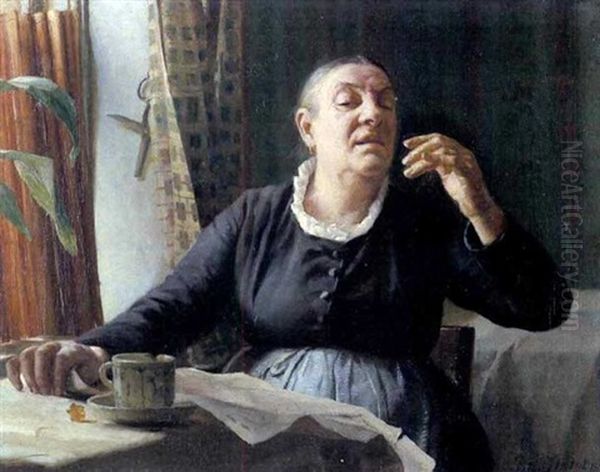 Die Beschadigte Tasse Oil Painting by Peter Vilhelm Ilsted