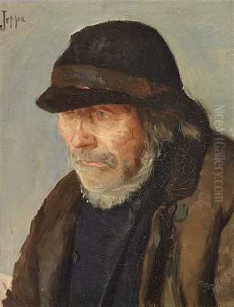 Portraet Af Fiskeren Jeppe Oil Painting by Peter Vilhelm Ilsted