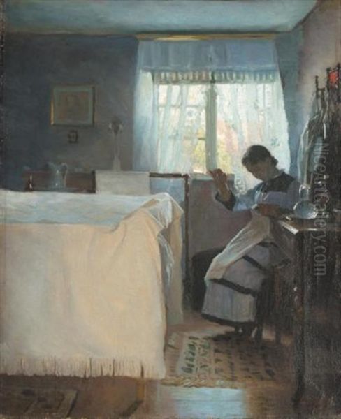 Kvinde Der Syr Oil Painting by Peter Vilhelm Ilsted