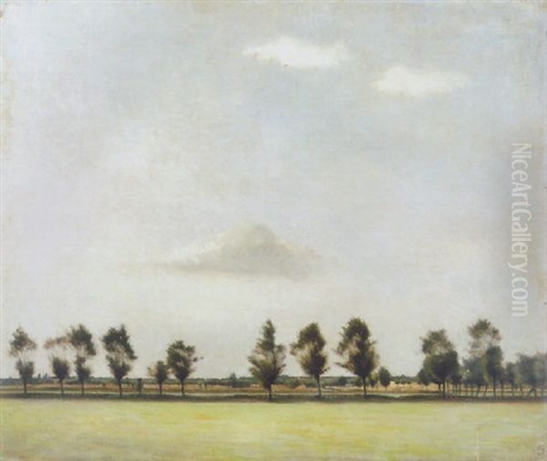 Weite Nordische Landschaft Unter Einem Fast Wolkenlosen Himmel Oil Painting by Peter Vilhelm Ilsted