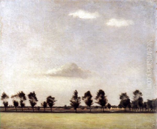 Weite Nordische Landschaft Unter Einem Fast Wolkenlosen Himmel Oil Painting by Peter Vilhelm Ilsted