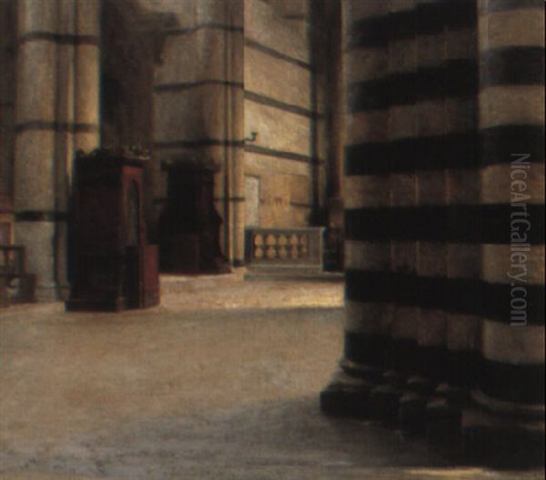 Interior Of The Duomo, Sienna Oil Painting by Peter Vilhelm Ilsted