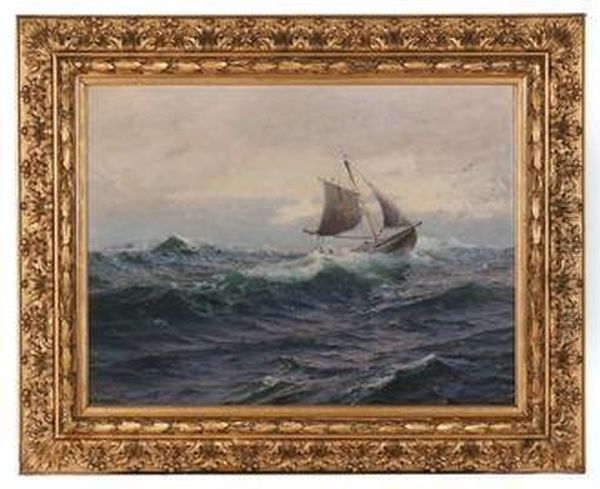 Marine Oil Painting by Carl Wilhelm Barth