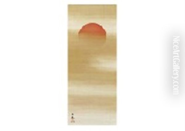 Rising Sun Oil Painting by Keinen Imao