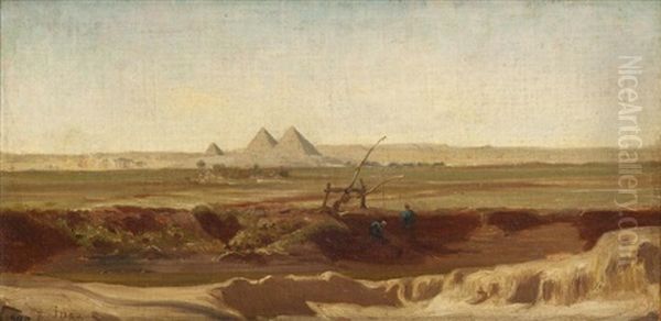 Les Pyramides Oil Painting by Edouard Auguste Imer