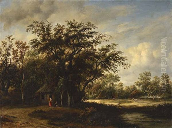 Weite Baumlandschaft Oil Painting by Christiaan Immerzeel