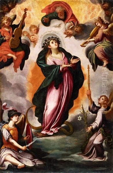 The Immaculate Conception Oil Painting by Girolamo Imparato