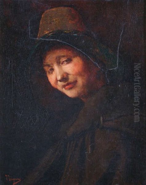 Portrait D'une Dame Oil Painting by Josse Impens