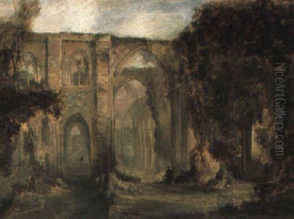 Tintern Abbey Oil Painting by Joseph Murray Ince