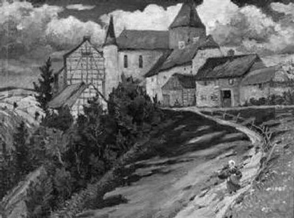 Dorf In Der Eifel Oil Painting by Ernst Inden