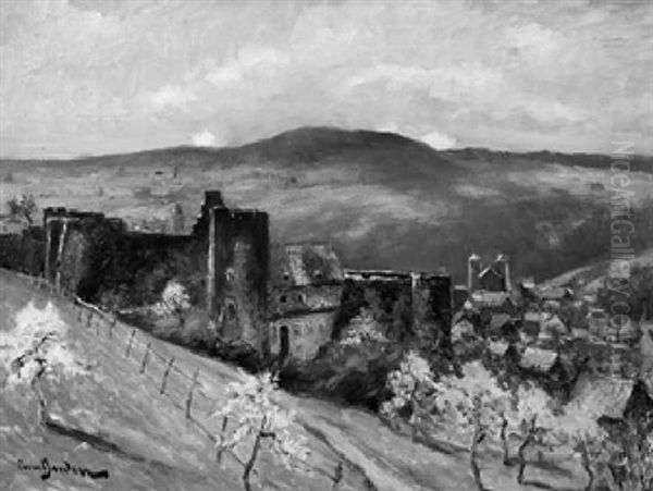 Burg Und Stadt Munstereifel Im Fruhling Oil Painting by Ernst Inden