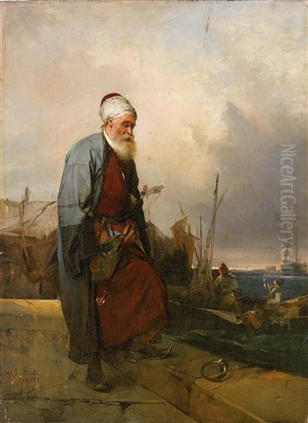 Ein Orientale Oil Painting by Domenico Induno