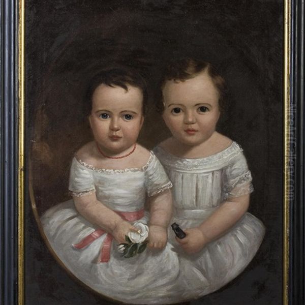 Portrait Of Adda Viola And Benjamin Frank Rogers Oil Painting by Walter Ingalls