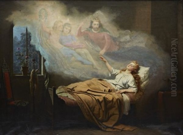 Traumkonig Und Sein Lieb (dromkonungen Och Hans Karesta) Oil Painting by Franz Maria Ingenmey