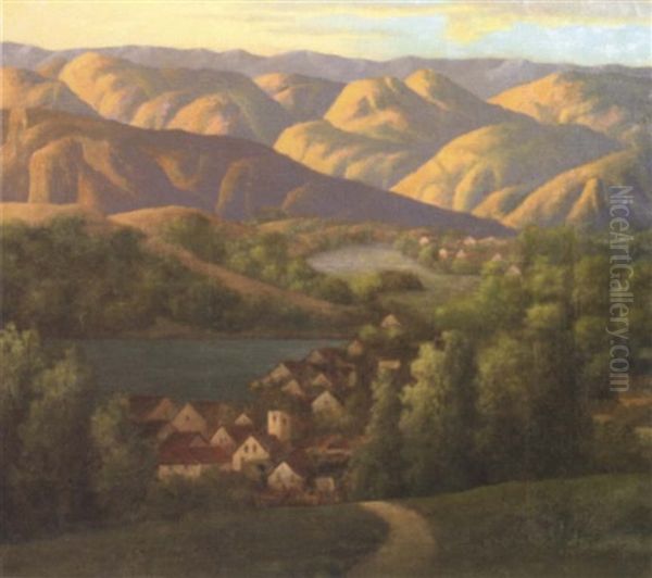 Dawn, Bryson City, N.c. Oil Painting by Rudolph F. Ingerle