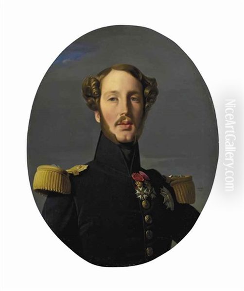 Portrait Of Ferdinand-philippe-louis-charles-henri Of Bourbon Orleans, Duke Of Orleans Oil Painting by Jean-Auguste-Dominique Ingres