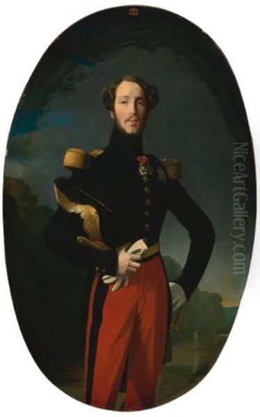 Portrait De Prince Ferdinand Phillipe, Duc D'orleans Oil Painting by Jean-Auguste-Dominique Ingres