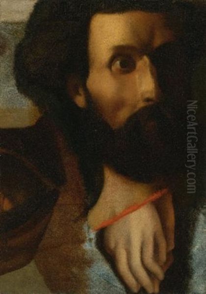 Head Of St. And Hands Of St. John (sketch For Jesus Remet A Saint Pierre Les Clefs Du Paradis) Oil Painting by Jean-Auguste-Dominique Ingres