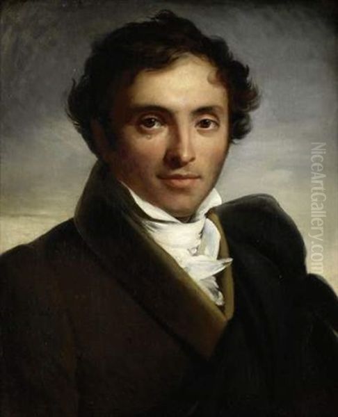 Portrait Du Sculpteur Jean Pierre Cortot Oil Painting by Jean-Auguste-Dominique Ingres