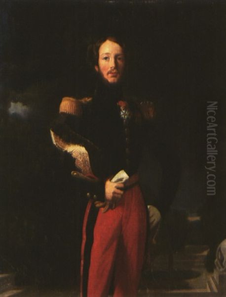 Ferdinand-philippe, Duc D'orleans, Devant Le Pard De Saint-cloud Oil Painting by Jean-Auguste-Dominique Ingres