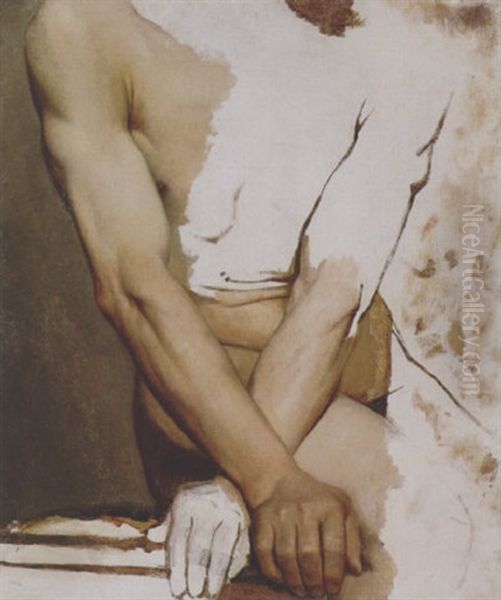 Man's Arm And Torso Oil Painting by Jean-Auguste-Dominique Ingres