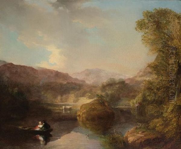 Rydal Water Oil Painting by Henry Inman