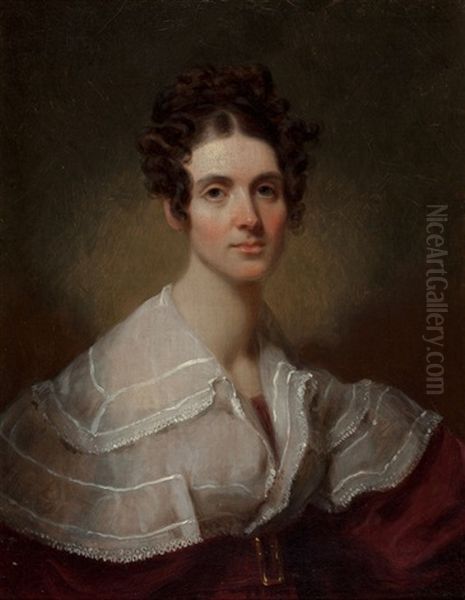 Portrait Of Mrs. Richard Tilden Acuhmuty Nee Mary Allen Oil Painting by Henry Inman