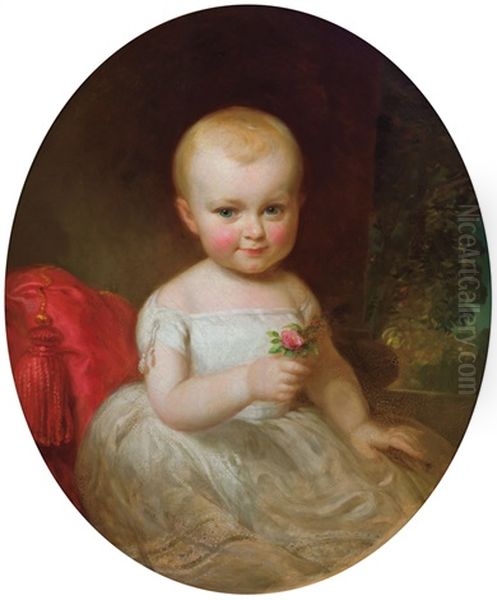 A Portrait Of Mary Mott Jones Oil Painting by Henry Inman