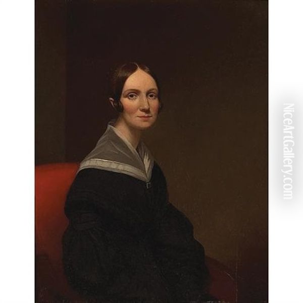 A Portrait Of A Lady Oil Painting by Henry Inman