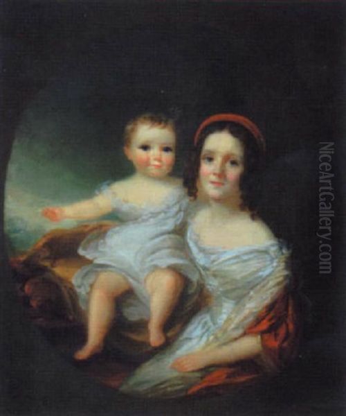 Mother And Child Oil Painting by Henry Inman