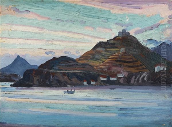 The New Moon (near Port Vendres) Oil Painting by James Dickson Innes